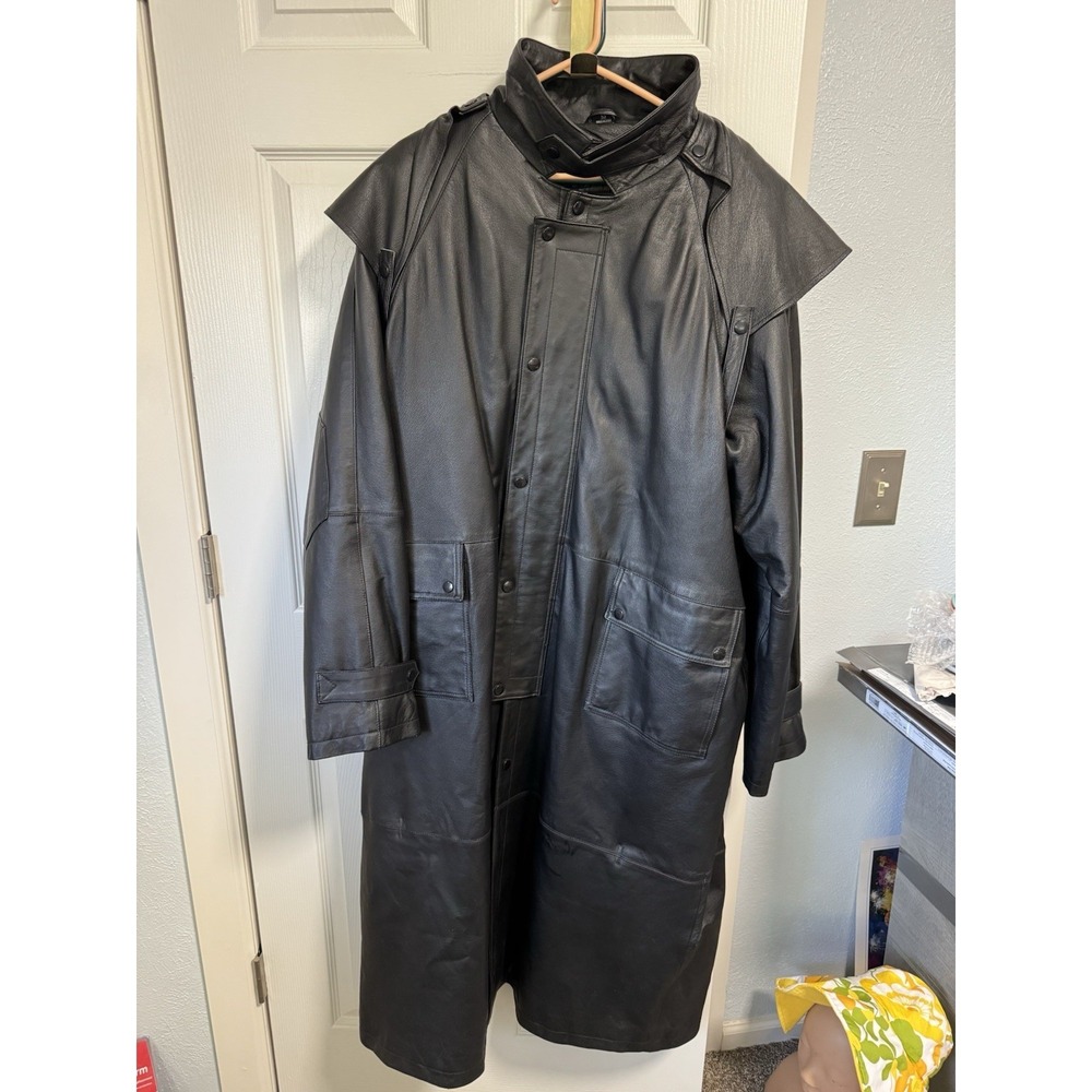 Men's Biker Trench Coat Size 52 Bikers Dream Apparel USA